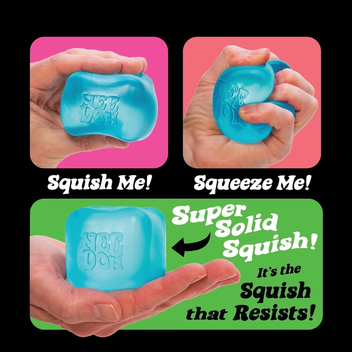 NeeDoh Nice Cube – Solid Squish – 2.25′′ Cube